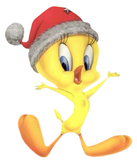 christmas tweety santa hat